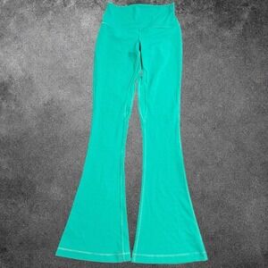 Lululemon Groove Flare Leggings Womens Size 6 Teal High Rise Yoga Pants Stretch